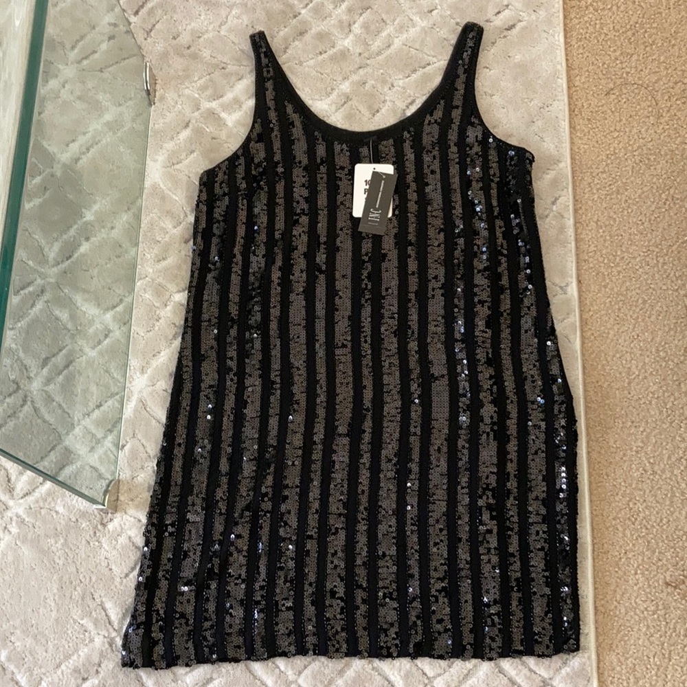 NWT INC BLACK SEQUINS DRESS